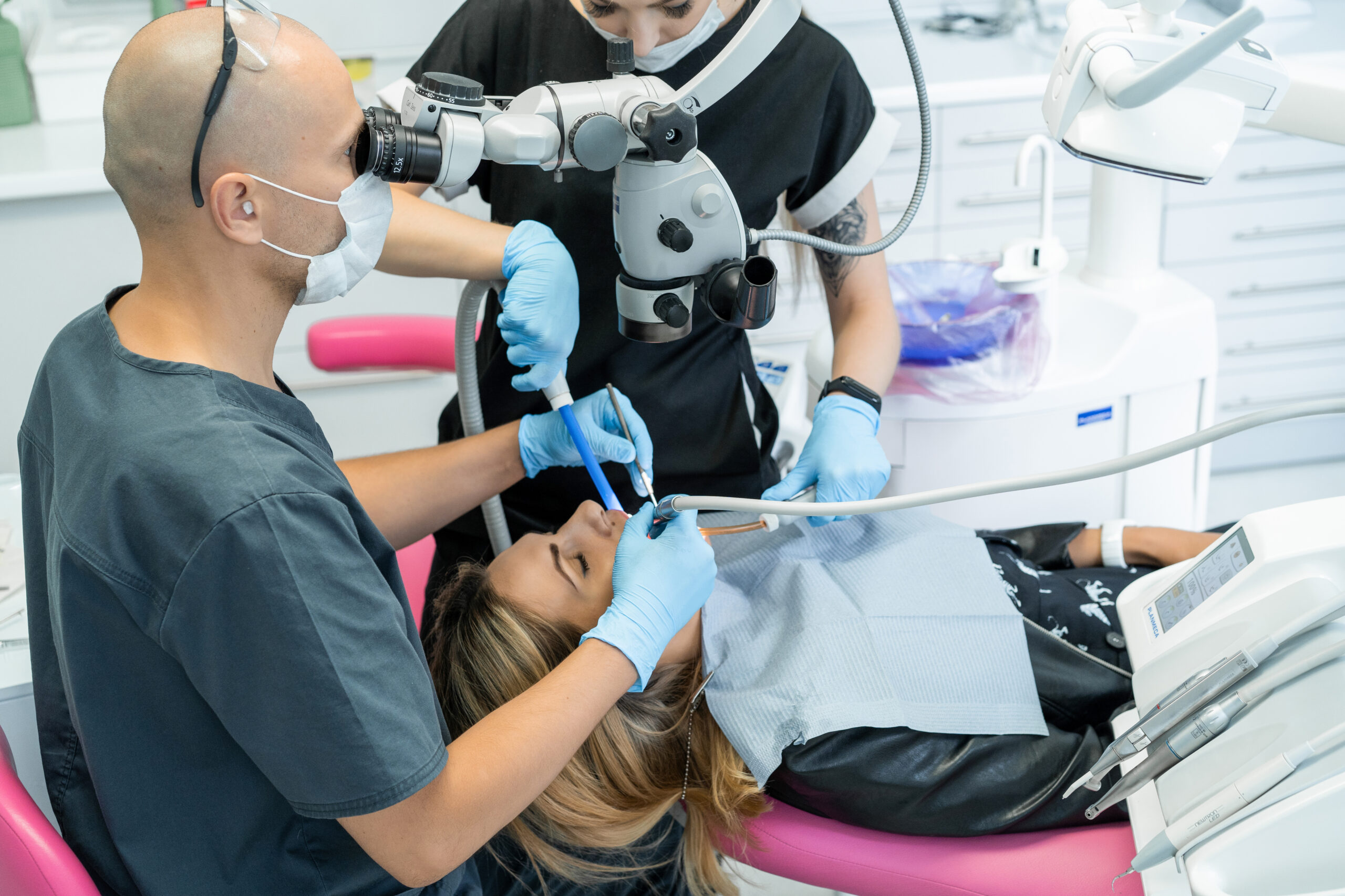dentist in the process. dental services, dental office, dental t
