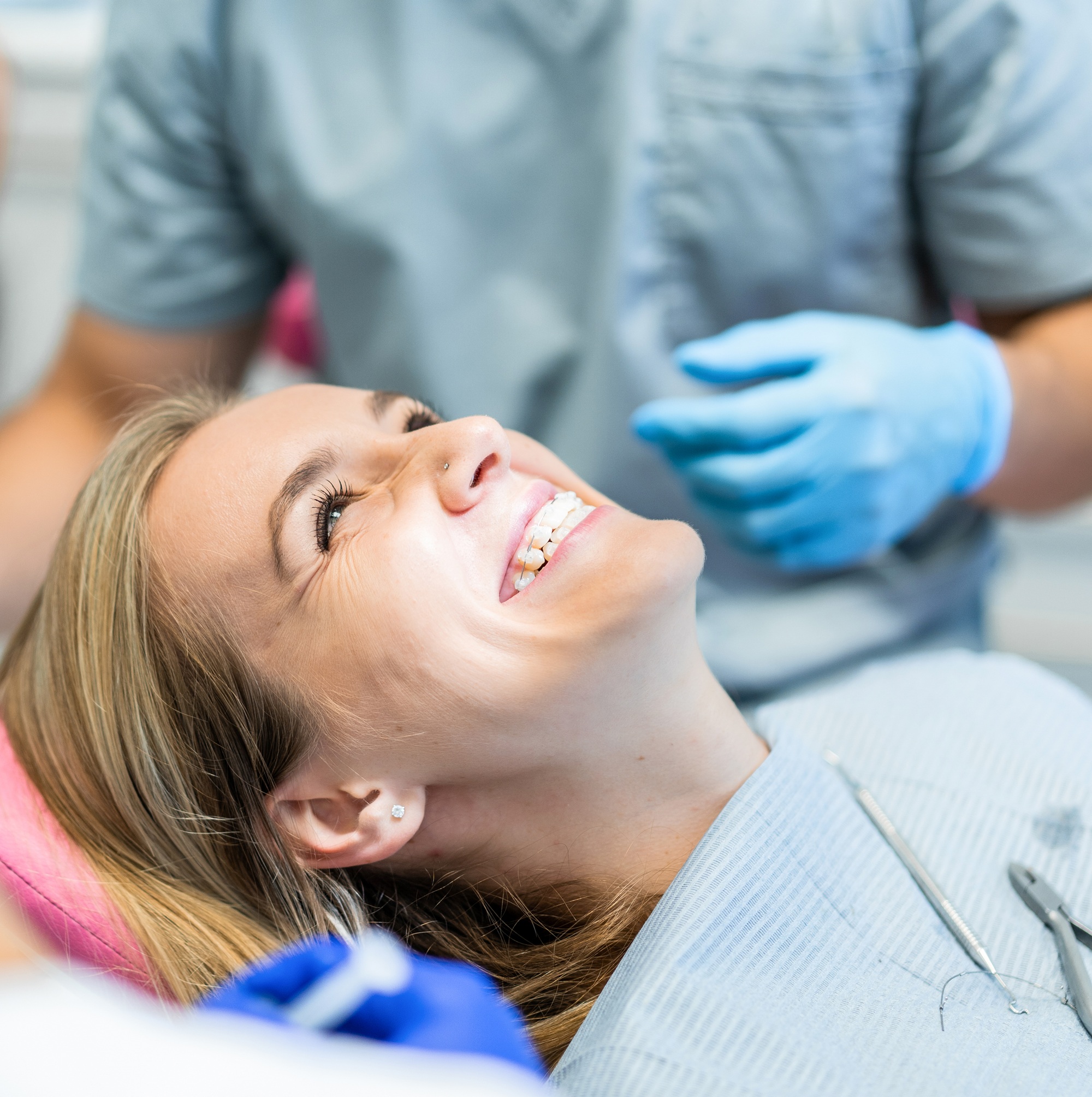 dentist in the process. dental services, dental office, dental t